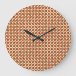 Reloj Redondo Grande Cálido Retro Boomerang Atómico de Mitad de Siglo