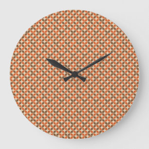 Reloj Redondo Grande Cálido Retro Boomerang Atómico de Mitad de Siglo
