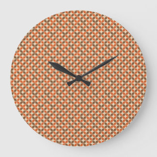 Reloj Redondo Grande Cálido Retro Boomerang Atómico de Mitad de Siglo