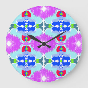 Reloj Redondo Grande Calidoscopio Flor de Azure