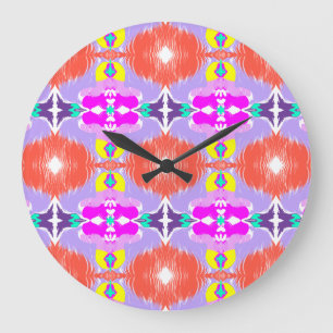 Reloj Redondo Grande Calidoscopio Flor Solar