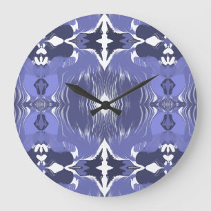 Reloj Redondo Grande Calidoscopio Índigo Medianoche