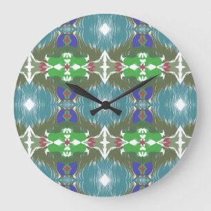 Reloj Redondo Grande Calidoscopio Marea Esmeralda