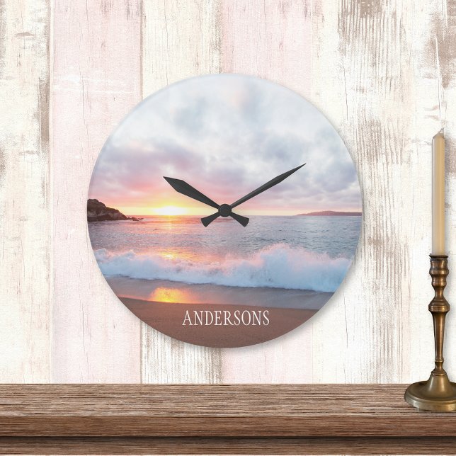 Reloj Redondo Grande California Beach Sunset (Subido por el creador)