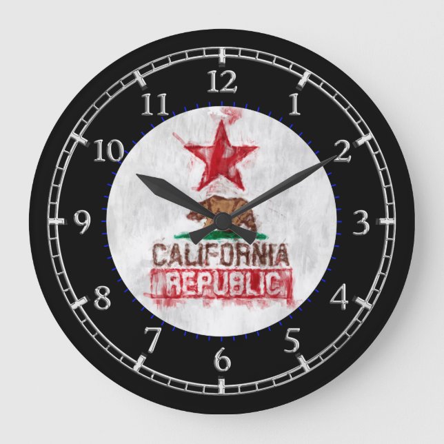 Reloj Redondo Grande California Republic in Painterly Style Dial (Anverso)