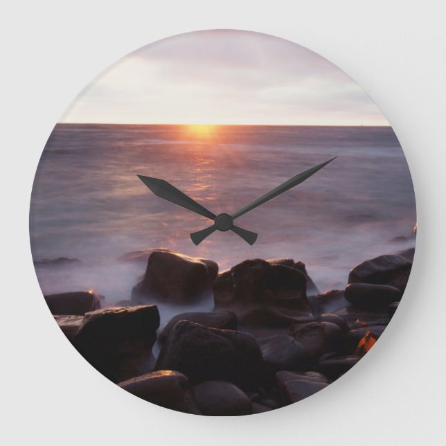 Reloj Redondo Grande California, San Diego, Sunset Cliffs, Sunset 2 (Anverso)