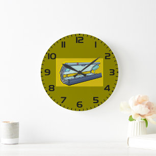Reloj Redondo Grande Cama de bronceado Spa Retro