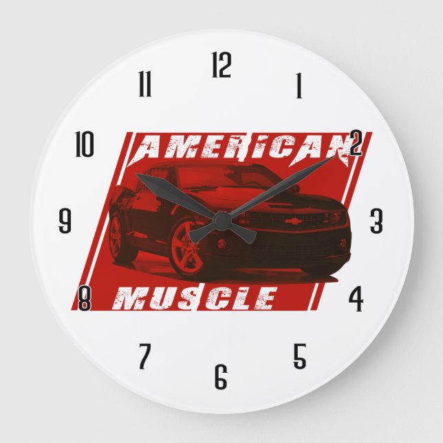 Reloj Redondo Grande Camaro ve rojo (Anverso)