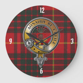 Reloj Redondo Grande Cameron Tartan & Badge