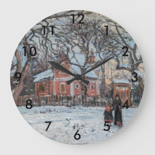Reloj Redondo Grande Camille Pissarro - Castaños en Louveciennes