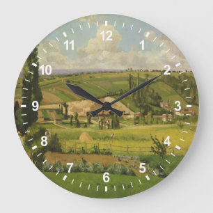 Reloj Redondo Grande Camille Pissarro el   Paysage Patis aux.,