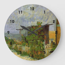 Reloj Redondo Grande Camino de Montmartre con girasoles de Van Gogh.