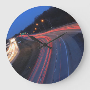 Reloj Redondo Grande Caminos ligeros de Harrisburg Pennsylvania I-81 en