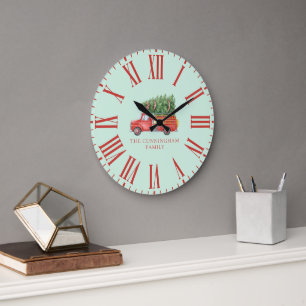 Reloj Redondo Grande Camión de bomberos moderno personalizado para Navi