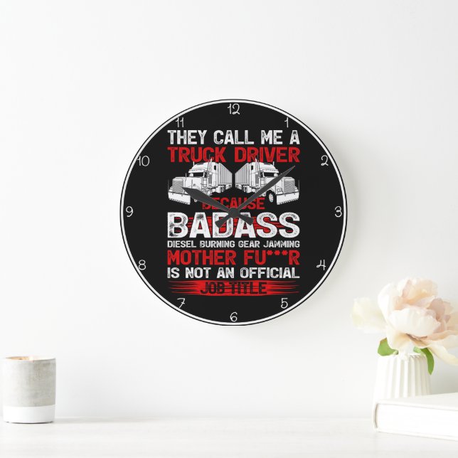 Reloj Redondo Grande Camionero de Badass: No es título oficial (Hogar)