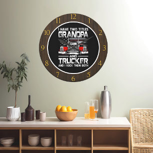 Reloj Redondo Grande Camionero del abuelo "sacudan ambos"