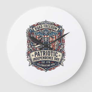 Reloj Redondo Grande Camisa Patriota Motera Patriótica Camino Libertad 