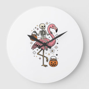 Reloj Redondo Grande Camiseta de Dulce de Halloween de Flamenco Montand