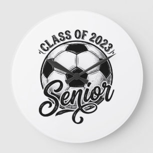 Reloj Redondo Grande Camiseta de graduación vintage Clase de fútbol de 