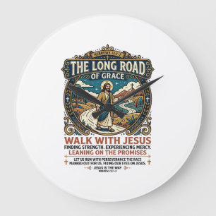 Reloj Redondo Grande Camiseta de Jesús camionero de larga distancia Ins