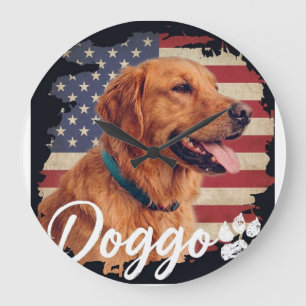 Reloj Redondo Grande Camiseta de Mamá de Perro Adorable para Amantes de