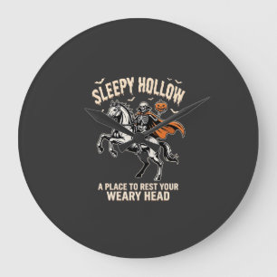 Reloj Redondo Grande Camiseta del Jinete sin Cabeza Sleepy Hollow Hallo