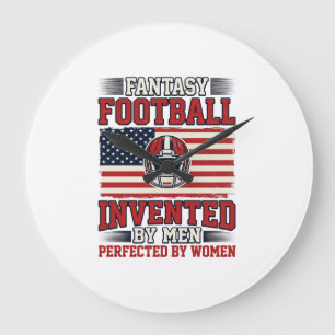 Reloj Redondo Grande Camiseta Deportiva Vintage de Fútbol Femenino Fant