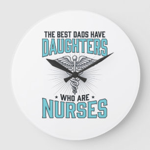 Reloj Redondo Grande Camiseta Desi Los Mejores Papás Tienen Hijas Que S