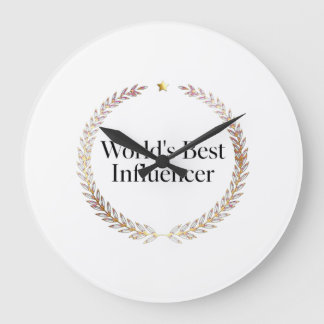Reloj Redondo Grande Camiseta Divertida de Influencer Más Grande del Mu