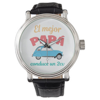 Reloj Redondo Grande Camiseta El Mejor Papá conduc