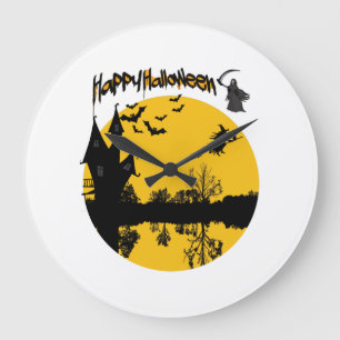 Reloj Redondo Grande camiseta feliz halloween