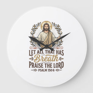 Reloj Redondo Grande Camiseta gráfica de adoración acústica Indie Folk 
