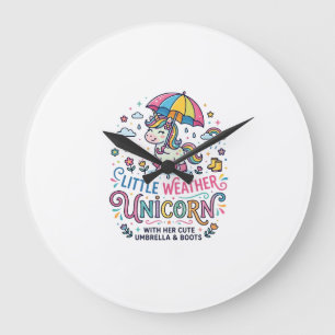 Reloj Redondo Grande Camiseta Gráfica Unicornio Pequeño Tiempo Unicorni