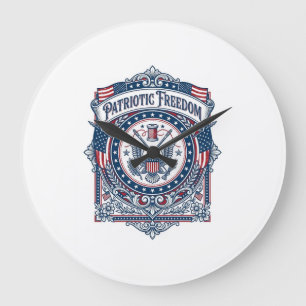 Reloj Redondo Grande Camiseta gráfica vectorial de círculo de costura p