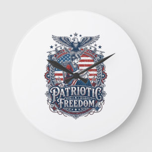 Reloj Redondo Grande Camiseta gráfica vectorial de costura cruzada patr