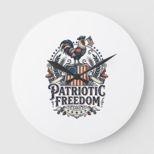 Reloj Redondo Grande Camiseta gráfica vectorial de cuidador de pollo pa