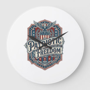 Reloj Redondo Grande Camiseta gráfica vectorial de gospel country patri