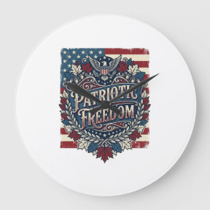 Reloj Redondo Grande Camiseta gráfica vectorial de hojas de otoño patri