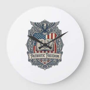 Reloj Redondo Grande Camiseta gráfica vectorial del club de libros patr