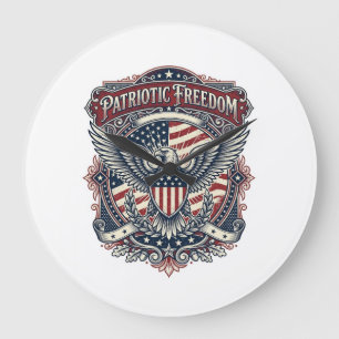 Reloj Redondo Grande Camiseta gráfica vectorial del Día del Padre patri