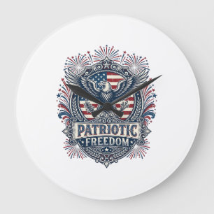 Reloj Redondo Grande Camiseta gráfica vectorial del festival de fuegos