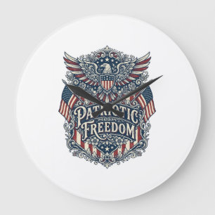 Reloj Redondo Grande Camiseta gráfica vectorial floral occidental patri