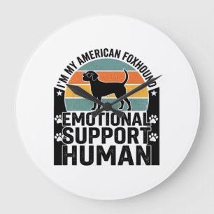 Reloj Redondo Grande Camiseta humana de apoyo emocional para American F