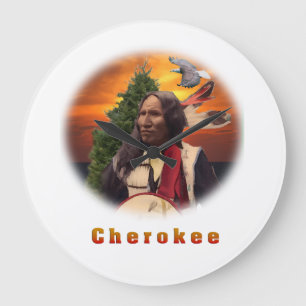 Reloj Redondo Grande Camisetas indias cherokee