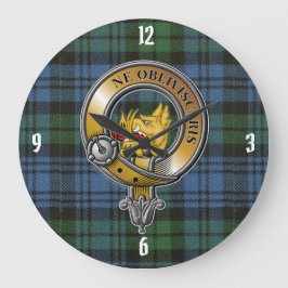 Reloj Redondo Grande Campbell Tartan & Badge