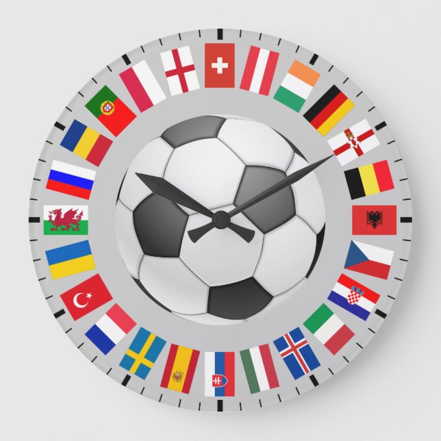 Reloj Redondo Grande Campeonato Europeo de Fútbol 2016 (Anverso)