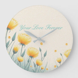 Reloj Redondo Grande Campo de amor eterno