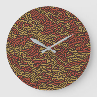 Reloj Redondo Grande Camuflaje de Especias de Calabaza Patrón de Color