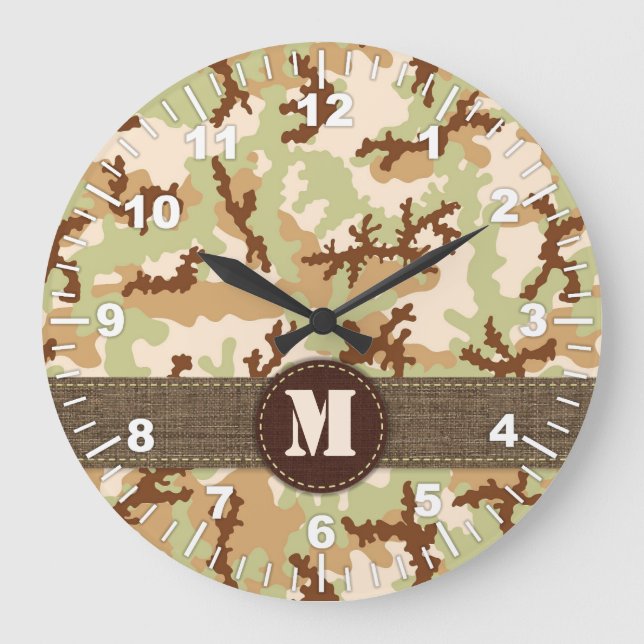 Reloj Redondo Grande Camuflaje del desierto (Anverso)