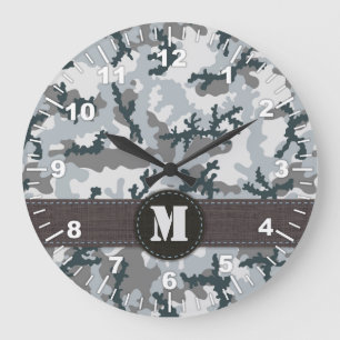 Reloj Redondo Grande Camuflaje urbano